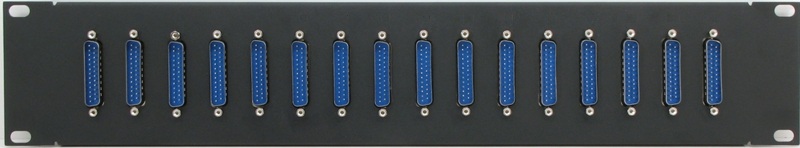 2RU 16 Port DB25 Patch Panel Male to Female