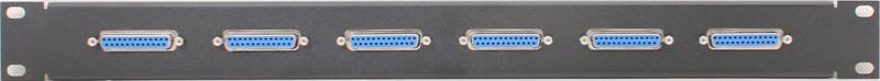 1RU 6 Port DB25 Patch Panel Female to Female